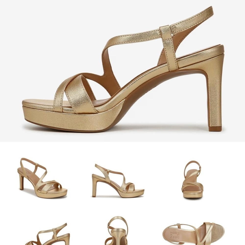 Naturalized Abby Gold Platform Sandal - Picture 3 of 9